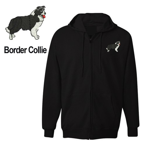 Border collie dog zipper - border,
