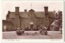 Port Lympne Kent Forecourt - Vintage Real Photo Postcard X27