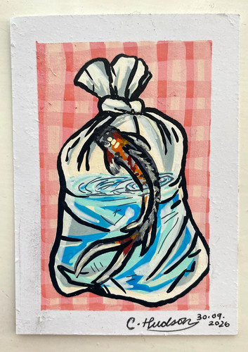 Koi fish aceo artist trading - artist,