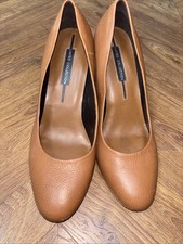 Marks & Spencer Limited Collection Ladies Brown Heeled Court Shoes Size 7.5