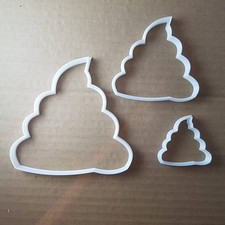 Poo Emoji Text Smile Shape Cookie Cutter Funny Biscuit Dough Stencil Pastry