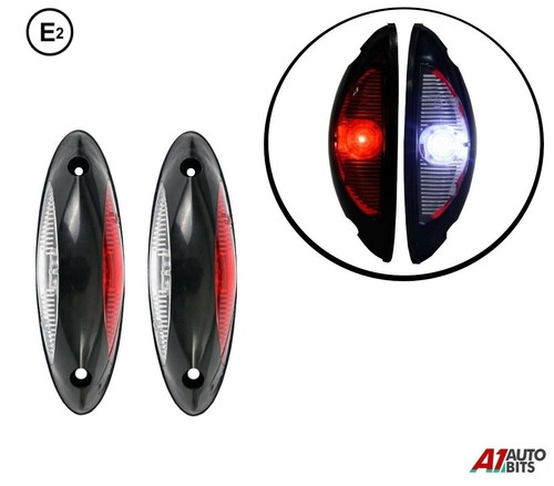 Red white led corner side - 2x,