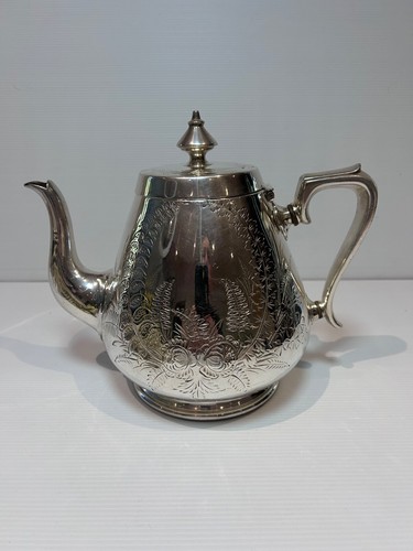 Antique silver plated teapot - antique,