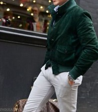 Authentic Green Bomber Leather