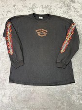 Orange County Choppers Flames Long Sleeve Shirt (L) Men’s Vintage Style Black
