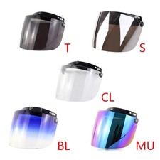 3-Snap Visor Len Shield for Motorbike Helmet Flip Up Down Open Face Anti Glaring