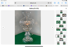 Waterford Vintage Hurricane Crystal Table Lam