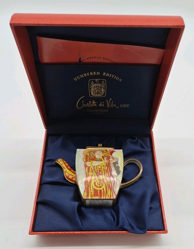 Miniature enamel teapot - miniature,