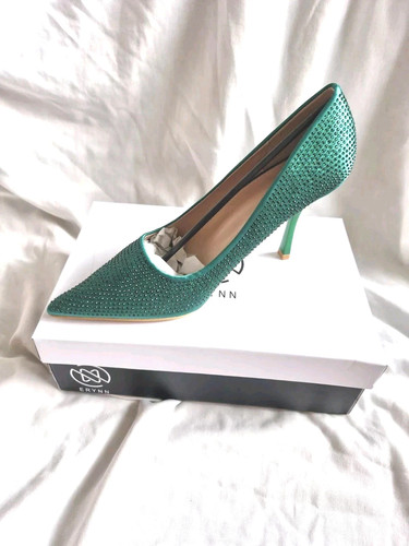 New green diamante - , stiletto