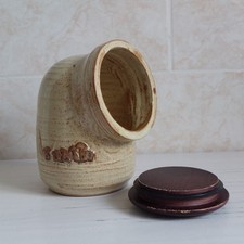 Mushroom Pottery Sutton Hull Salt Pig Cellar Pot H 18.5cm Toadstool Fungi Cream