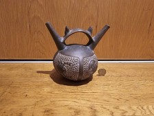 Pre-Columbian Chimu Inca Empire Blackware Pottery Vessel