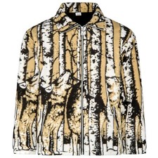 LADIES WOMENS DOUBLE FLEECE ANIMAL PUPPIES WOLF DOLPHIN WILD PRINTED JACKET COAT