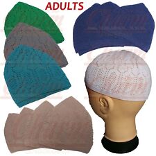 Mens Boys Adults Teens Islamic Skull Head Cap Muslim Prayer Mosque Hat Topi Kufi