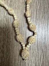 Two Vintage Horn and Bone Necklaces