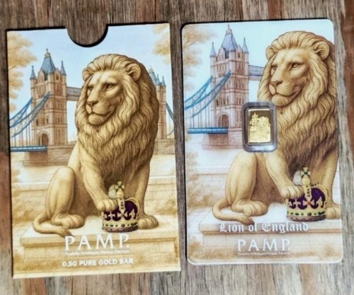 24ct gold lion of england - of,