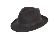 Mens 100% Wool Felt Fedora