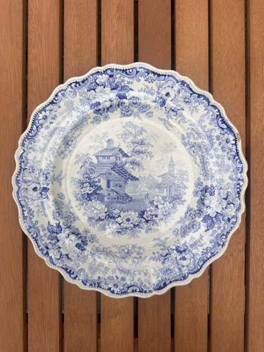 Vintage blue and white plate - and,