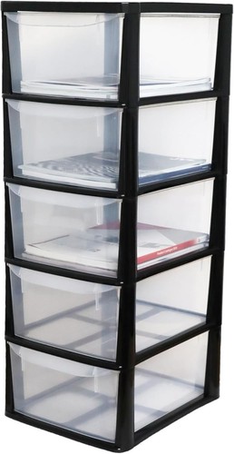 Plastic storage drawers unit - plastic,