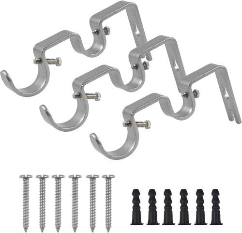 Double curtain pole bracket - curtain,