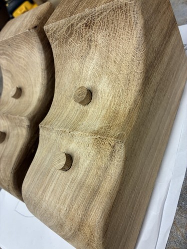 Pair solid handmade oak - pair,
