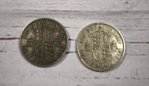 George half crown coins - half-crown,