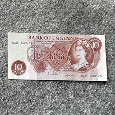 Bank england ten shilling - of,