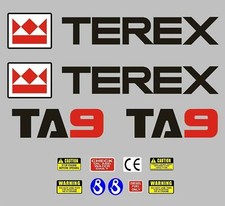 TEREX TA9 Decal Set for 9 ton