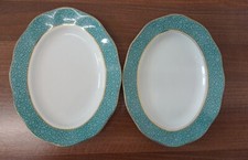 Two Enoch Wedgwood "Garden" Oval Plates 
