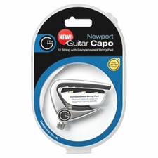 G7th Newport Capo for 12-String guitar Silver with compensated string pad 0591