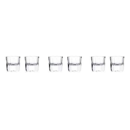 6pcs crystal clear glass - 6pcs,