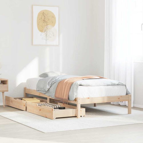 Bed frame solid - bed, natural