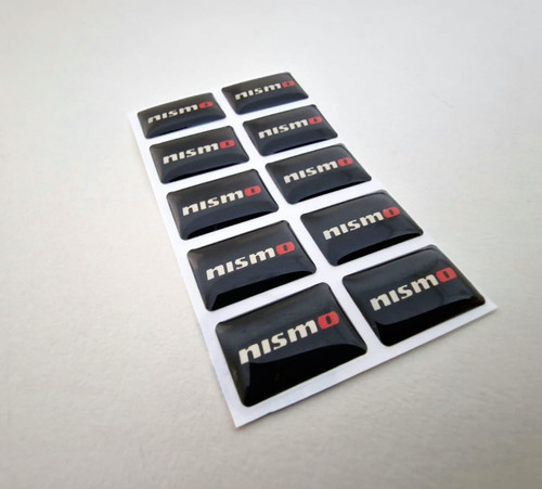 10x nismo domed badge stickers - nismo,