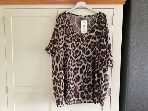 Italian leopard print slouchy - italian,