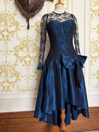 Vintage 1980s taffeta ball - taffeta,