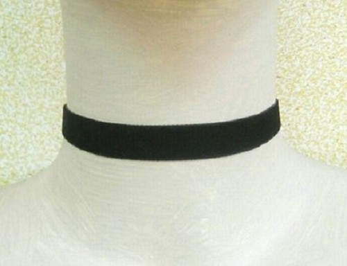 Black velvet choker necklace - velvet,