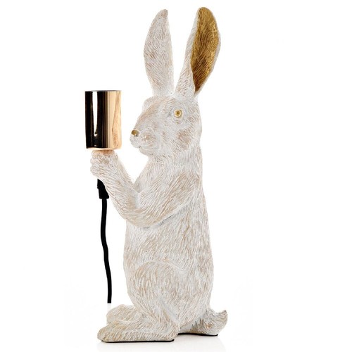 White standing rabbit - rabbit, hare