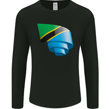 Curled Tanzania Flag Tanzanian