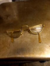 Antique 1880’s Filled ? Gold-Plated (ALGHA 20) Half Moon Spectacle Glasses