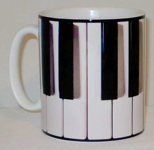 Piano keyboard mug - mug, can