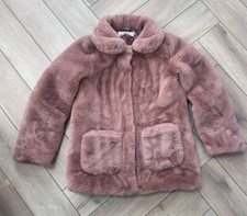 H&M Girls Fluffy Warm Winter Coat Size 9-10 Years