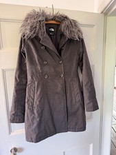 Grey lined north face coat