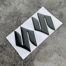 2pcs Motorcycle Sticker 3D PVC for Suzuki Sticker Logo 3D Tank Decal Logo Black