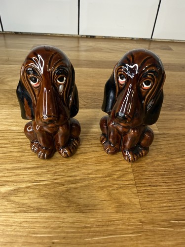 Vintage enesco ceramic basset - vintage,