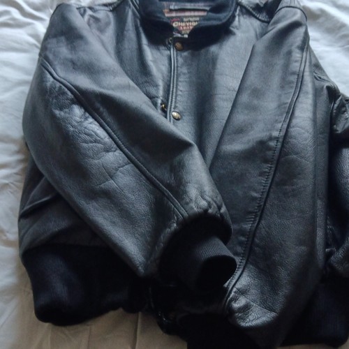 Chevignon black leather bomber - chevignon,