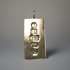 Vintage 9ct Gold Ingot Pendant