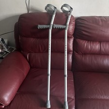 Coopers PVC Handle Double Adjustable Elbow Crutches | Singles or Pairs | 4 Sizes