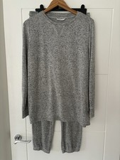 M&S Loungewear Mixed Sized Set Soft Grey Marl Top Size 16 Bottoms Size 12