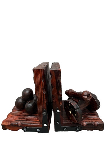 Pair carved wooden - carved,