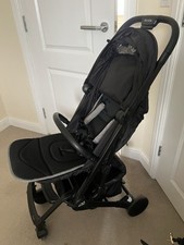 Micralite Fastfold Pram with Raincover - Black. Cabin Approved.
