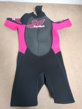 Board Angels Kids Shortie Wetsuit - Pink, Size 7-8 Years Girls